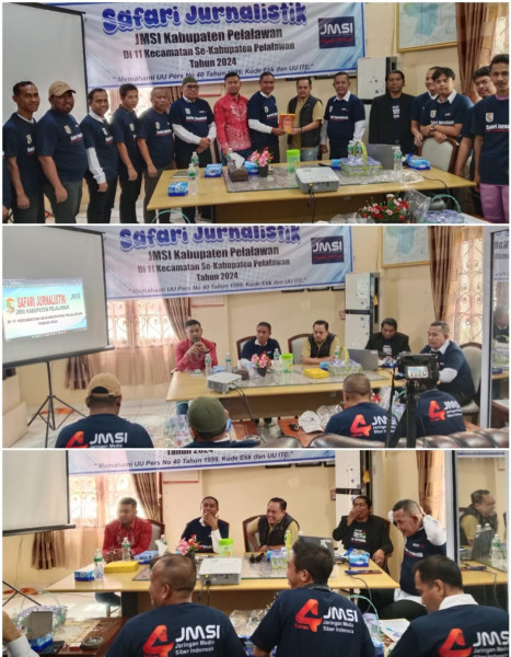 Camat Bandar Seikijang Buka Safari Jurnalistik JMSI Kabupaten Pelalawan